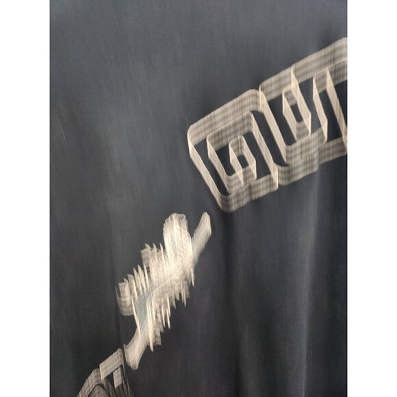 VTG 90s Vittorio Rocchetti Mens Sweatshirt XL Black Embroidered Pullover Grunge - Picture 3 of 9